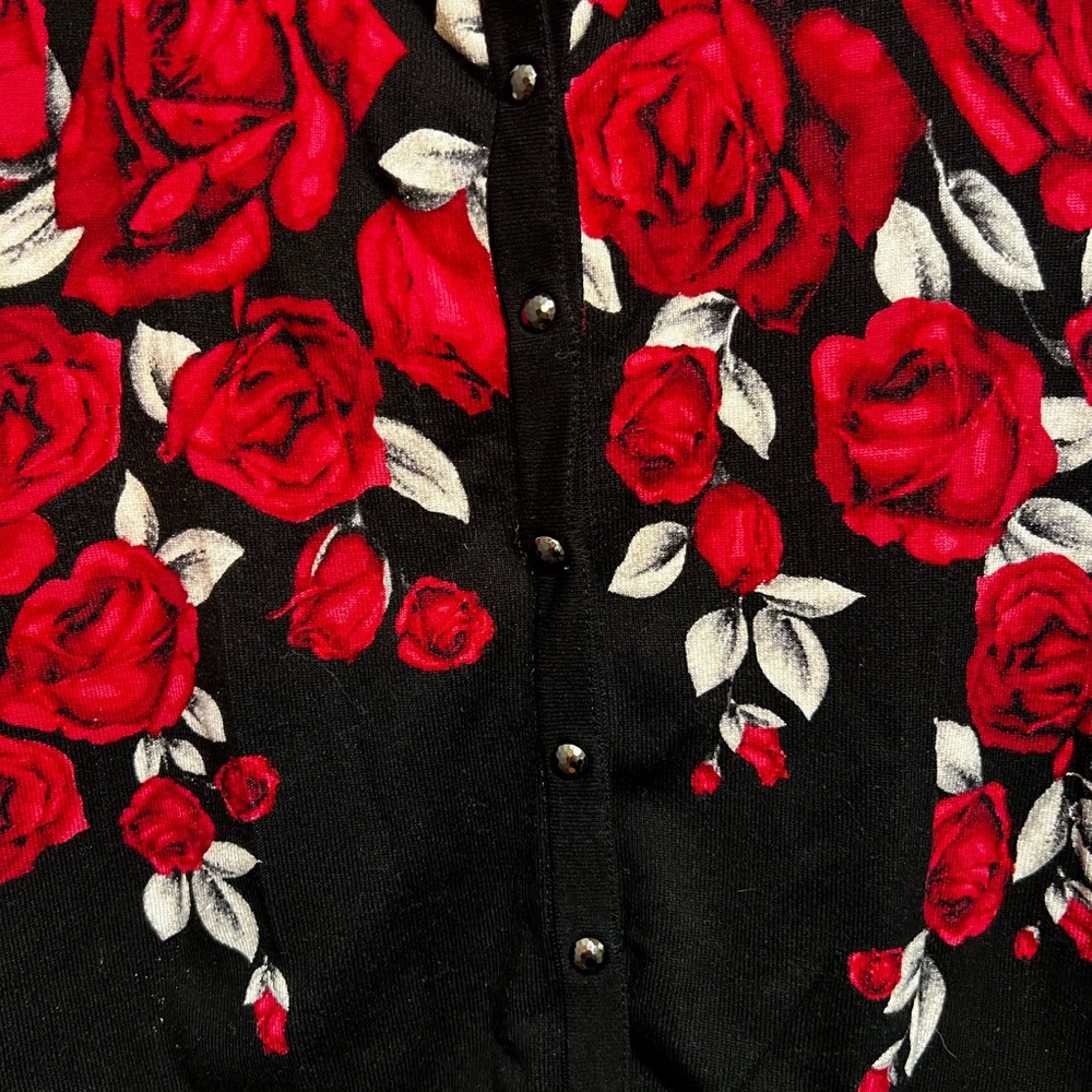 White House black market rose cardigan